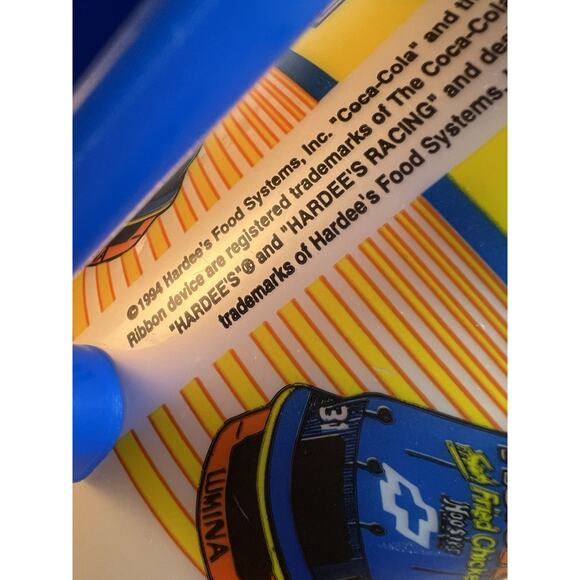 Vintage Hardees Racing Nascar 31 Ward Burton 32oz Thermos Coffee Mug Cup 1994 - Picture 4 of 9